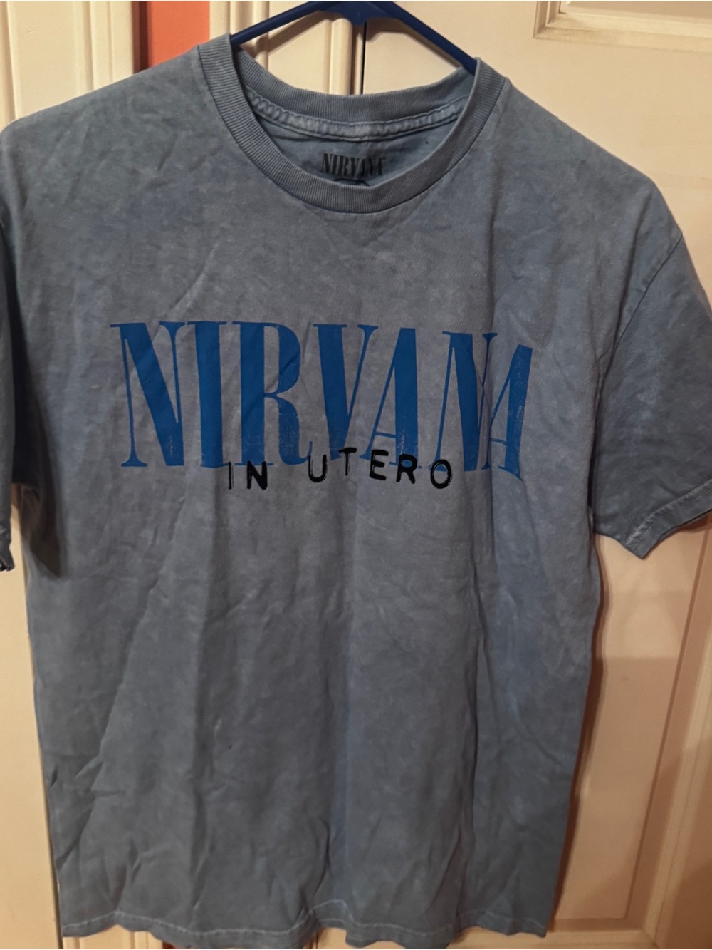 NIRVANA Blue Graphic 'In Utero' Short Sleeve Tee